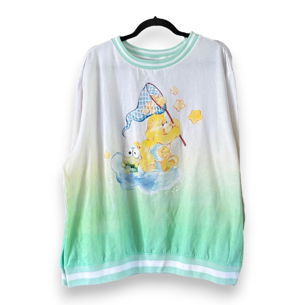Hello Kitty x Care Bears Funshine Keroppi Crewneck Sweatshirt Size XXL